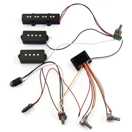 Pegs Hot 3 Band Equinder Eq Preamp devre Bas Gitar Tonu Kontrol Kablo Demeti ve JP Pikap Seti Aktif Bas Pickup