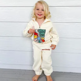 Inverno densi bambini caldi per bambini abbigliamento set di pantaloni maglione di cotone abito per bambini abiti per bambini freddi abiti da abbigliamento 240327