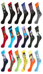 Socks Classic Fun Autumn Van Gogh Mona Lisa Wall sos weltberühmter Gemälde Frauen039s Retro Persönlichkeit Ölkunst2576754