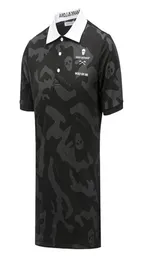 Summer Golf Clothing Men Kort ärm Tshirts Svart eller vita färger kamouflage tygutdoor sportpolos skjorta 22060627244636222672