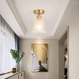 천장 조명 레트로 LED 유리 조명 로프트 빈티지 램프 식당 현대 복도 램프 샤드 램파라스 드 기술