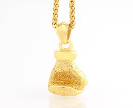 Новый дизайн Golden Fist Pendant Mens039s модный бокс бокс с большим кулаком кулаки.