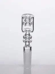 Accessori per fumo in quarzo a cristallo puro di spessore 2 mm Double Stacker Diamond Knot 10 mm 14mm 18 mm glassato maschio giunto femmina DHL 4097760031