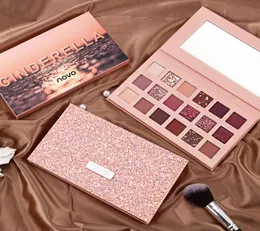 Novo Sparkle Shimmer Eyeshadow Palette 18 لونًا ألوان بريق معدني غير لامع بمسحوق ظلال العيون المصطبغة مكياجًا من السهل ارتداء 49287024