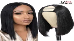 Straight Bob u Teil Perücke menschliches Haar 2x4 Öffnungsgröße 100 menschliches Haar Perücken mittlerer Teil Brasilianer Remy menschliches Haar 150 Dichte7031573