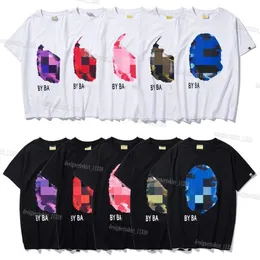 Bapestar 남자 셔츠 디자이너 브랜드 Tshirts Hoodrich 베이비 디자이너 Tshirt 신부 만화 모의 목 땀 셔츠 여름 스트리트웨어 슬리브 여성 고품질 티 m-xxxl