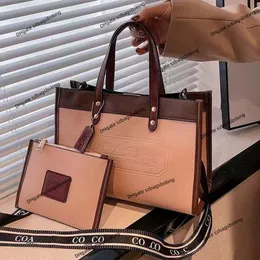 Women's luxury shopping bag Designer Handbag New classic leather splicing PU tote bag with embossed fashion single shoulder crossbody bag 90% factory Hot sale