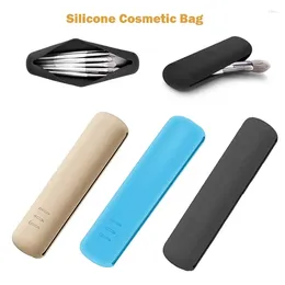 Scatole di stoccaggio Custodia per campeggio in silicone portatile Porta impermeabile per tutti i pennelli