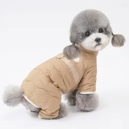 Vestuário de vestuário de vestuário de cachorro vestuário de macacão de inverno macacão quente figurino quente puppy pomeranian poodle bichon schnauzez