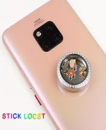 carvort stick floating locket for cellphone 30mm stainless steel living lockets memory stone charm storage box 3m include7352997