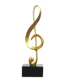 Neue Harz Musical Notes Ornament Figur G Clef Statue Home Office Wohnzimmer Dekoration Geschenke Gold6690049