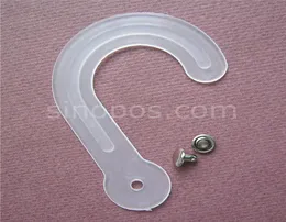 Wholesale- Big Plastic Header Hooks 84mm With Rivets, fabric leather sample head hanger giant hanging J-hook, secured display hooks2741854