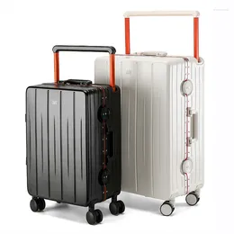 Valigie bagagli a largo biella vaga per valigia di ricarica USB Viaggio con telaio in lega in lega di alluminio a tazza