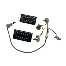 케이블 Seymour Duncan Electric Guitar Pickups SH1N SH4 4C SET 1V2T 푸시 풀 배선 하네스가있는 검은 험버커 픽업