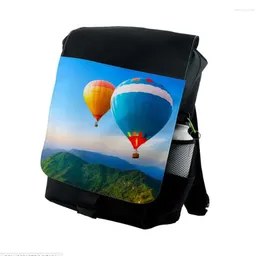 Backpack DHL30PCS/LOTE SUBlimação DIY Blank Black Men Nylon Bolsa Esportiva de Grande Capacitação