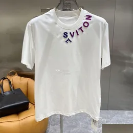 メンズTシャツ23SSデザイナーTシャツUNI女性カップルファッションルーズコットン半袖レター印刷TシャツヒップホップストリートウェアTSH OTSPN