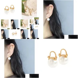 Stud Earrings S925 Sterling Sier Womens Versatile Round Are In Europe And America As Holiday Gifts Drop Delivery Jewelry Dhuii