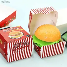 Decompression Toy Simulation Burger Stress Relief Toy Stress Ball 3D Squishy Hamburger TPR Decompression Squeeze Ball Sensory Gifts Party AdultsL2404