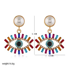 Pearl Alloy Colored Diamonds Earrings Stud Women’s Super Farmling Trendsetter Dinner Mondrings Jewelry Wholesale Factory 2 Colors #049