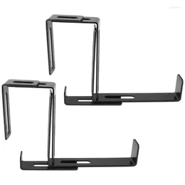 Hooks 1 Pair Hook Trough Plant Pot Hanging Rail Balcony Planter Holder Brackets Iron Height Adjustable