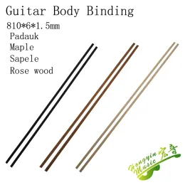 Guitar 20 pcs Wood Guitar Binding Strip Luthier Binding Purfling Inlay Stringed Instruments for Guitar Body Parts Maple/Rose/Flame