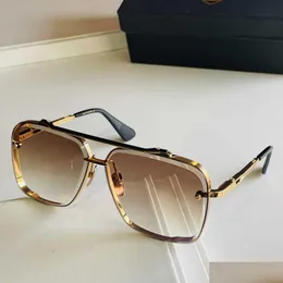 Солнцезащитные очки Top Original A Dita H Six DTS121 для женских и мужских высококачественных классических ретро -бренд -эки