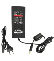 EU -Stecker AC -Adapter Ladekabelversorgungsleistung für PS2 -Konsole Slim Black4927944