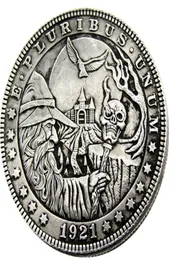 HB34 Hobo Morgan Dollar Skull Sombie Skeleton Copy Coins Монуты латунные ремесленные украшения домашние украшения аксессуары 4057867