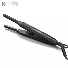 Kipozi Small Hair Straightener Short Pixue Cut Dual Voltageフラットアイアン薄鉛筆ひげ240412