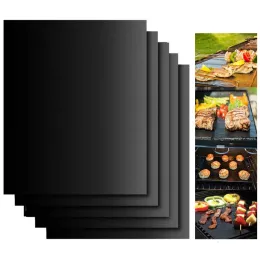 Pads 5pcs Grill Mata Nonstick BBQ Goting Mat Grill Pad wielokrotnego użytku do pieczenia Mata Odporna na ciepło BBQ Akcesoria narzędzia kuchenne