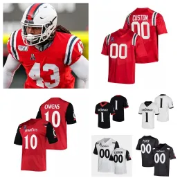 Anpassad NCAA Cincinnati Football Jersey 1 Ahmad Sauce 5 Emory Jones 21 Corey Kiner 8 Xzavier Henderson 3 Deshawn Pace 12 Justin Harris 0 Braden Smith