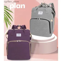 Sagni per pannolini Nuovo zaino multifunzionale Backpack di grandi dimensioni Portable Crib pieghevole per neonati Mammy Bag Mother and Baby Borse L410