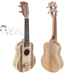 Cavi Soprano portatile di alta qualità da 21 pollici Ukulele 15 Fret Four Strings Zebra Wood Guita