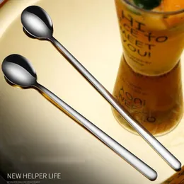 Kaffescoops 3st 304 rostfritt stål honung rör om sked silver dessert skopa glass för kök picknick hem levande bordsartiklar