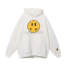 Hot Draw -Draw Designer Brand Draw Hoodie de högsta kvalitets hoodies drog tröjor gula man retro smiley ansikts tröja tshirt rit huva harajuku 31