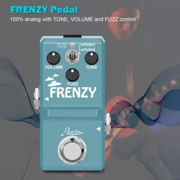 Kablolar Rowin LN322 Çılgın Elektro Gitar Pedalı Klasik Fuzz Ton Mini Full Metal Kabuk Bas Gitarlar İçin 2 Modlar