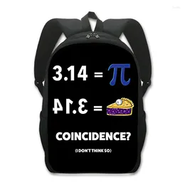 Torby szkolne zabawne algebra matematyczne ruchy taneczne plecak dla nastolatków chłopców dziewczyn