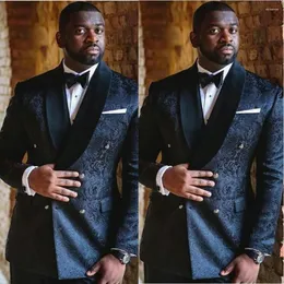 Men's Suits 1PC Jacket Blcak Jacquard Tuxedo Groom For Men Wedding Mens Blazer Formal Party Custom Coat