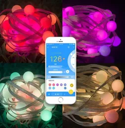 M1863 LED Strings 5M 75m 33 lights RGBIC APP control USB power supply micro mini copper silver wire starry sky Christmas Hallowee23675021