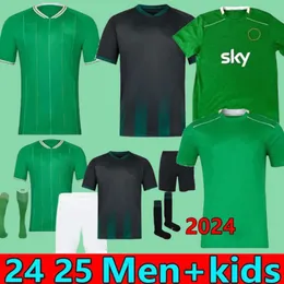 24/25 Irlanda maglia di calcio 2024 KIDS KIT Robinson Obafemi a casa 24/25 Qualificazioni nazionali Classi Speciale 2025 Shirt da calcio Green White Ferguson Browne