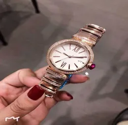 33 -миллиметровая мать Перл Цибл Римский номер женские часы Quartz Ladies Watch Желательные благородные наручные часы алмаза из нержавеющей стали Bra5893373