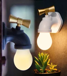 Creative Faucet Type Intelligent Voice Control LED Night Lamp USB Rechargeable Tap Night Light Home Hallway Lighting Kids5849427