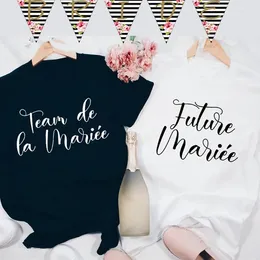 Kadın Tişörtleri Bachelorette Team Gelin Nedime Eşleşen T-Shirts Gelin Partisi Tepeler Duş Hediyeleri için Tshirt