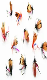 48pcslot Fly Fishing Trigurs Flies Dry Flies Bait Bass Salmon Trout Tackle5433784