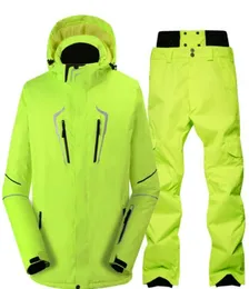 Mężczyźni narciarstwa wodoodporne snowboard jacket with spodni narciarstwa narciarstwa i spodnie zimowe skiclothes męskie płaszcz i spodnie 3875616