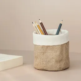 Ny 2024 Kraft Paper Flower Pot Coats Office Creative Desktop Plant Bag Kosmetisk förvaringspåse Heminredningar för Kraft Paper