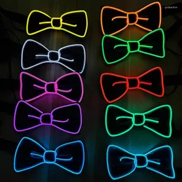 Padella ties creativa fluorescente led cravatta illuminazione per gentiluomini club di club neon luminoso danza maschera costume da uomo