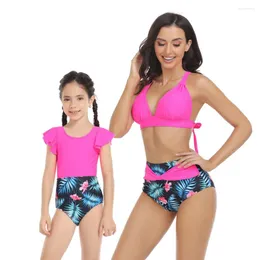 Women's Swimwear Sexy Micro Bikini 2024 Criss Cross Bandage Parent-Child Swimsuit Female Thong Set 2Piece Women Bathing Beachwear