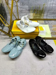 Fashion Filo Ballet Flat Shoes Designer Frauen Freizeitschuhe Luxus Metall Patent Leder Ballerina Schuhe Größe 35-41
