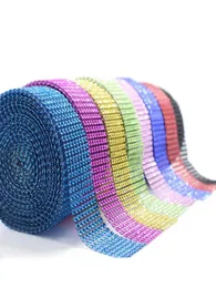 20AYard 8 fila Multicolor Mesh Wrap Roll Roll Roll Roletim Roupa de decoração de fita de fita de cristal Roupas de decoração Diamond1876485